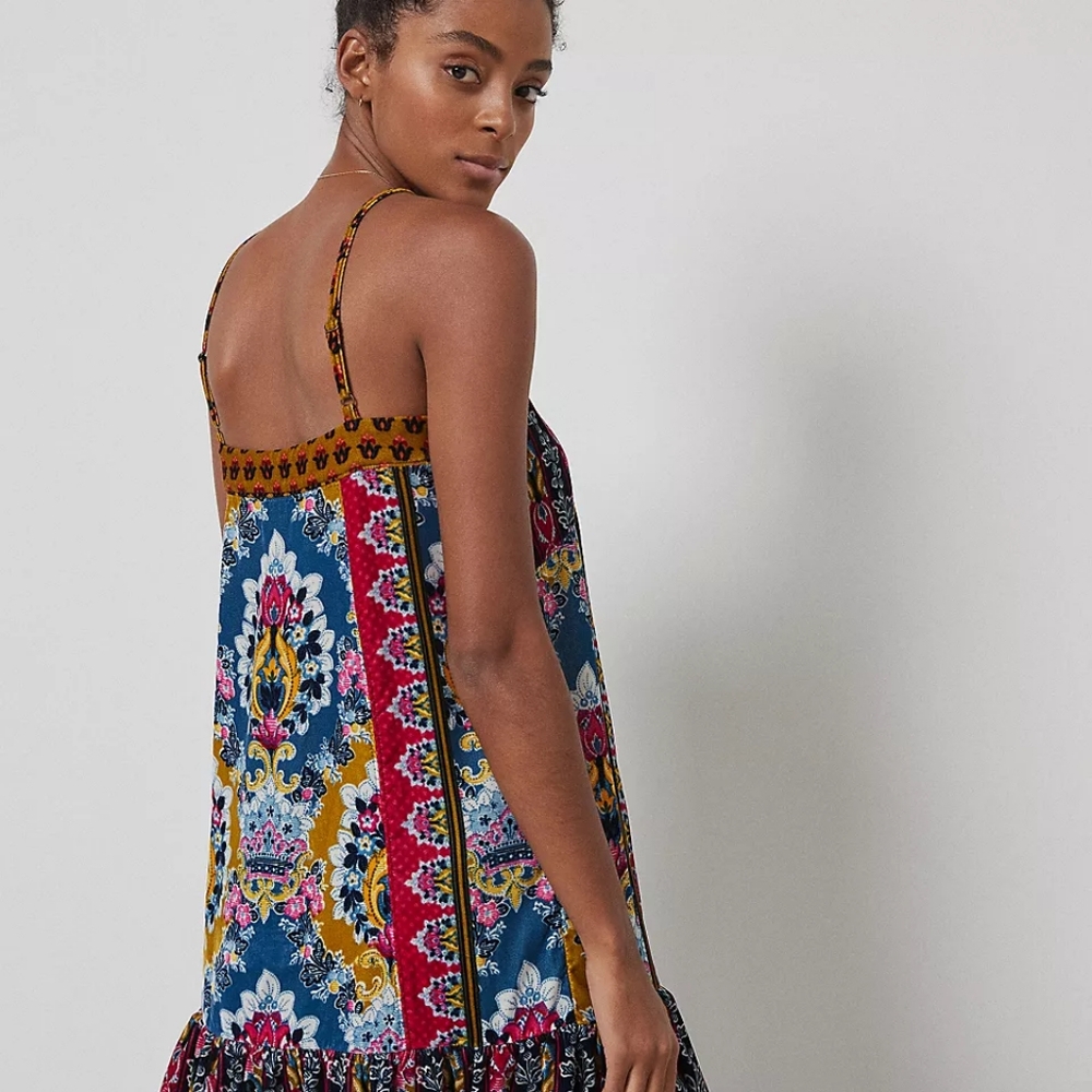 Anthropologie Zadie Velvet Slip Mini Dress Small Boho Festival - Picture 3 of 16